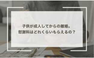 子供が成人してからの離婚。慰謝料はどれくらいもらえるの？