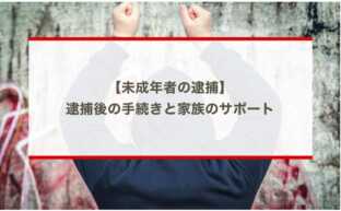 【未成年者の逮捕】逮捕後の手続きと家族のサポート