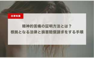 精神的苦痛の証明方法とは？根拠となる法律と損害賠償請求をする手順