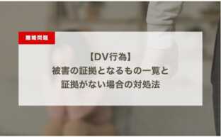 DVにあたる行為とは？被害の証拠となるもの一覧と、証拠がない場合の対処法